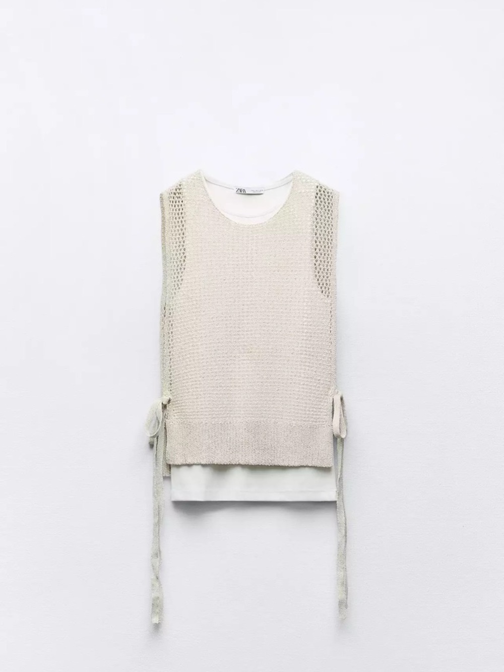ZARA Knit Side Tie Tank Vest